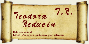 Teodora Nedučin vizit kartica
